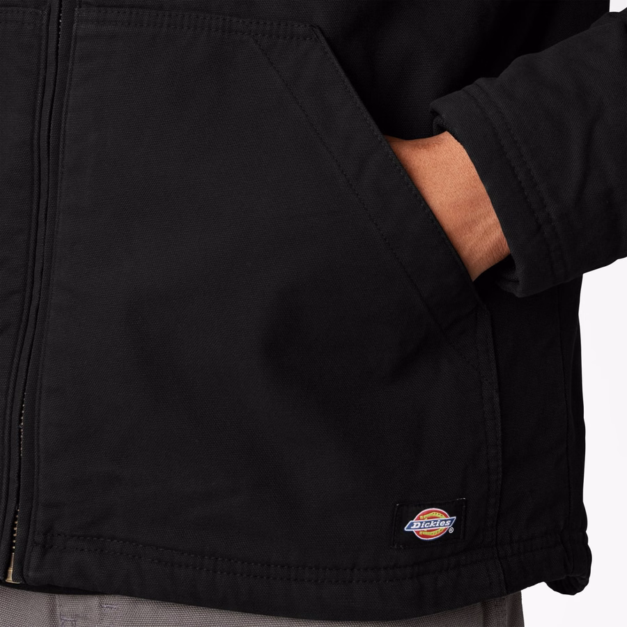 Μπουφάν με επένδυση φλις από καμβά Duck Canvas με ψηλό πέλος