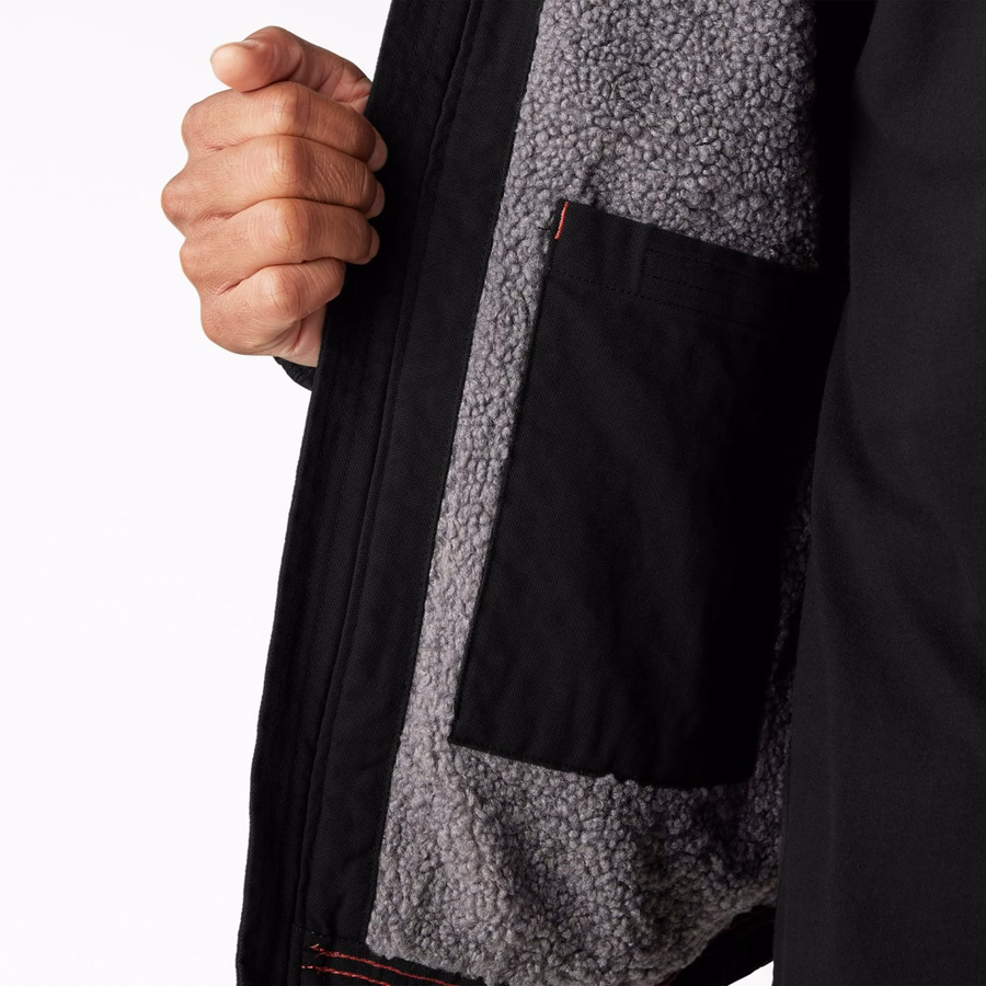 Μπουφάν με επένδυση φλις από καμβά Duck Canvas με ψηλό πέλος