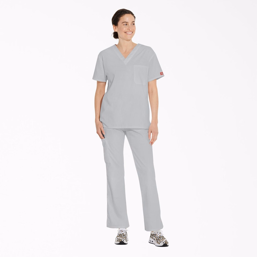 Unisex Μπλούζα Scrub με V-Neck και EDS Signature
