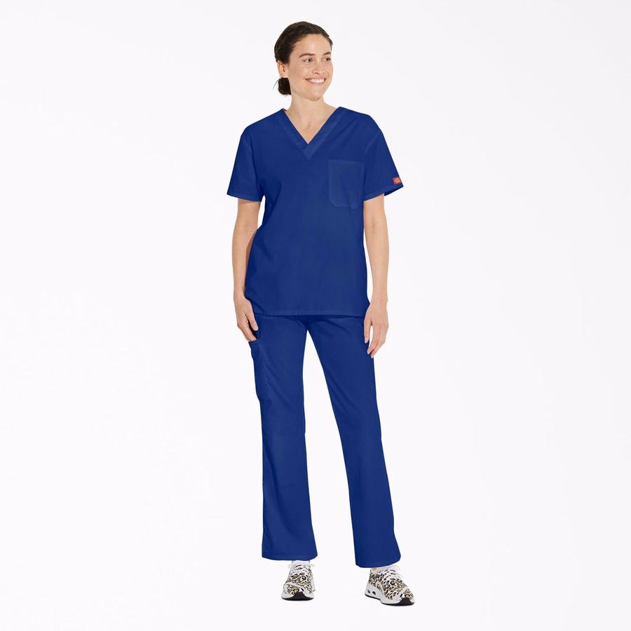 Unisex Μπλούζα Scrub με V-Neck και EDS Signature
