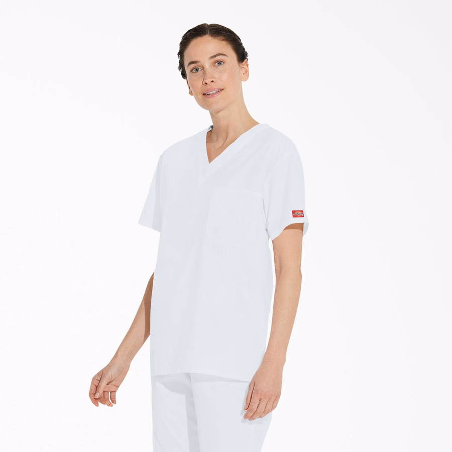 Unisex Μπλούζα Scrub με V-Neck και EDS Signature
