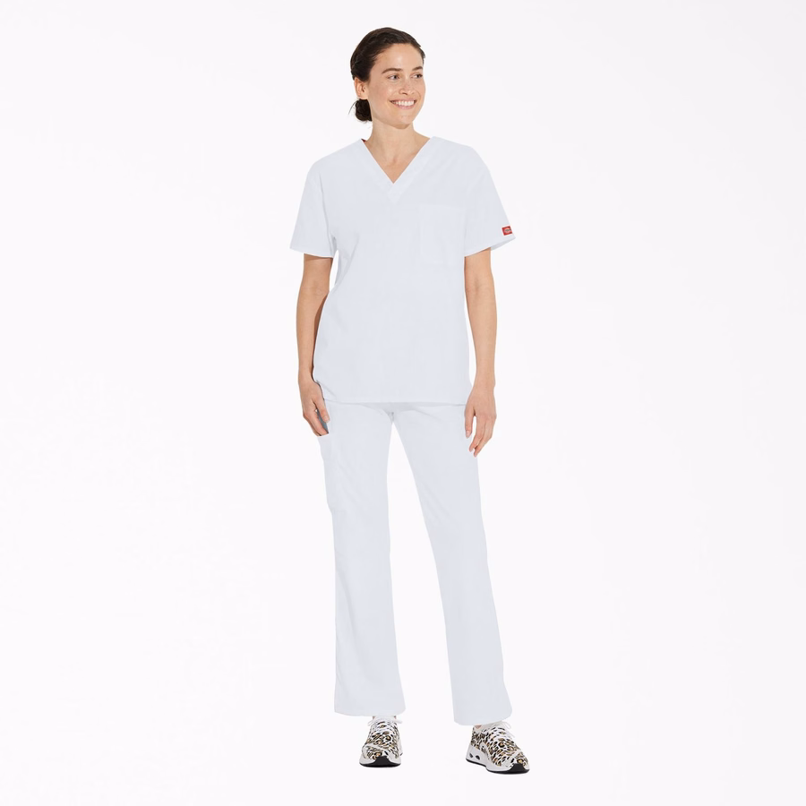 Unisex Μπλούζα Scrub με V-Neck και EDS Signature