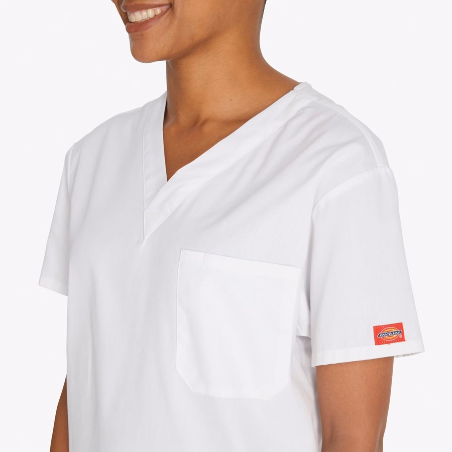 Unisex Μπλούζα Scrub με V-Neck και EDS Signature