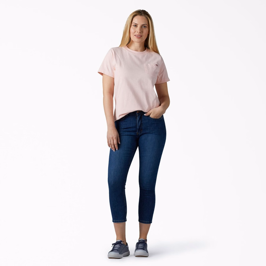 Γυναικείο Βαρέως Τύπου T-shirt με Κοντό Μανίκι και Τσέπες