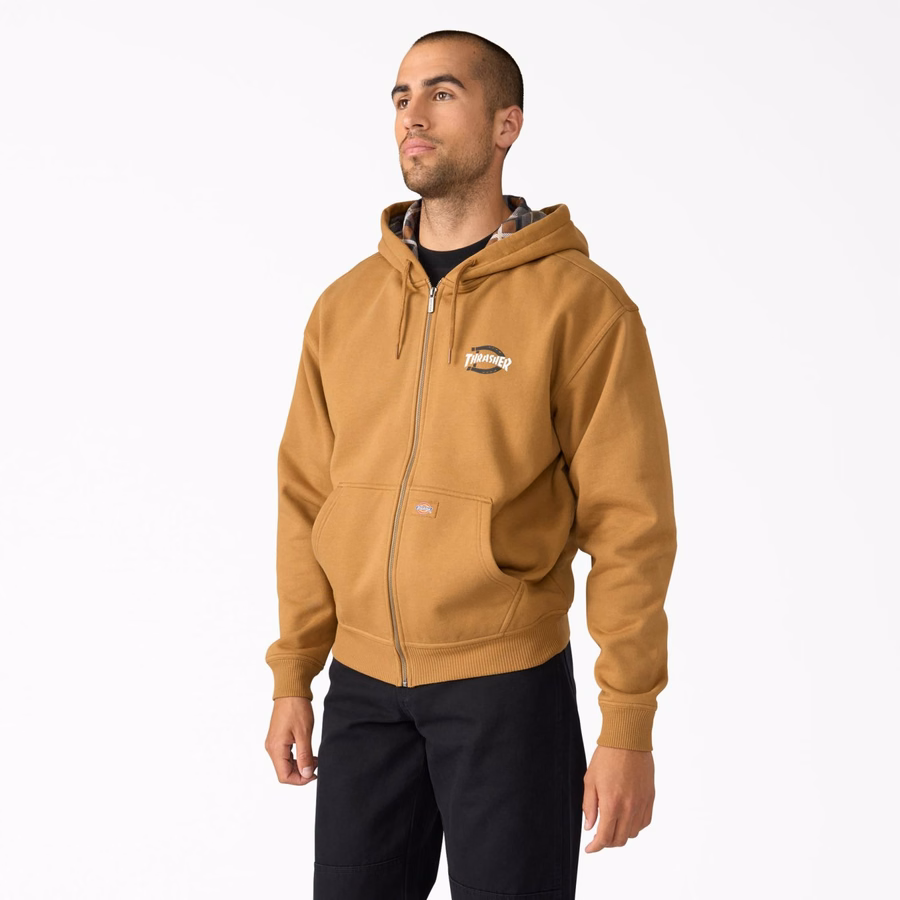 Φούτερ με κουκούλα Dickies X Thrasher με φερμουάρ