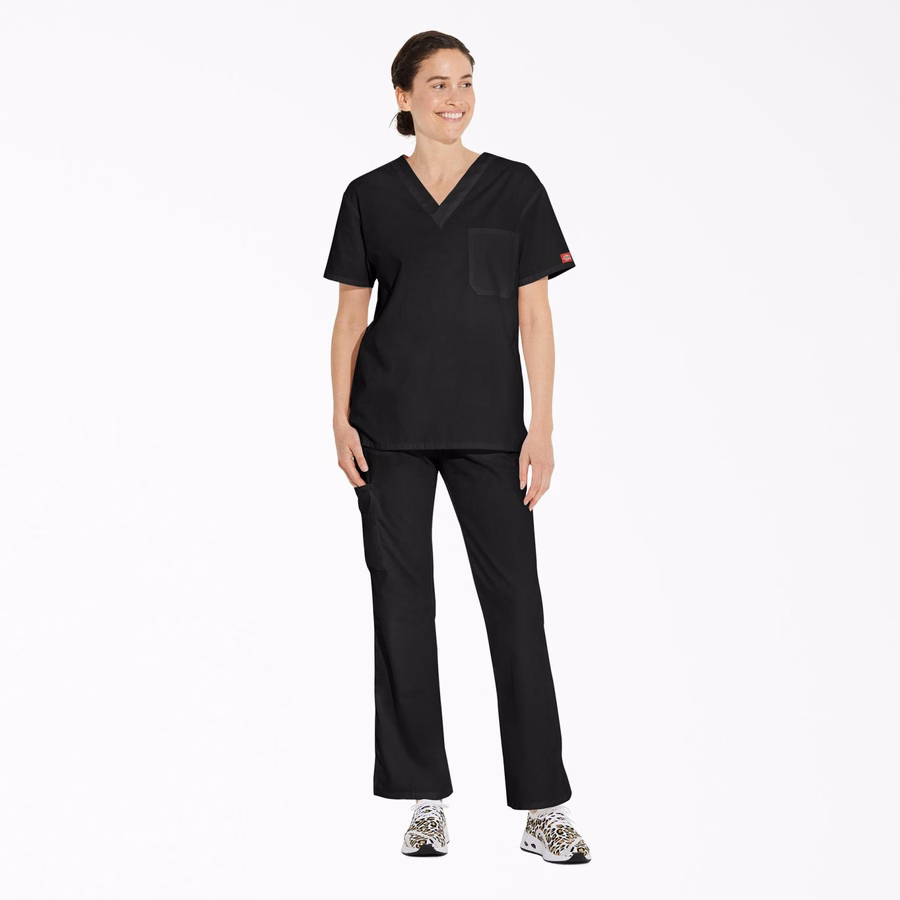 Unisex Μπλούζα Scrub με V-Neck και EDS Signature