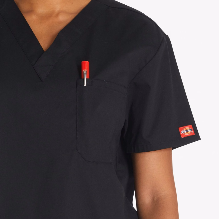 Unisex Μπλούζα Scrub με V-Neck και EDS Signature