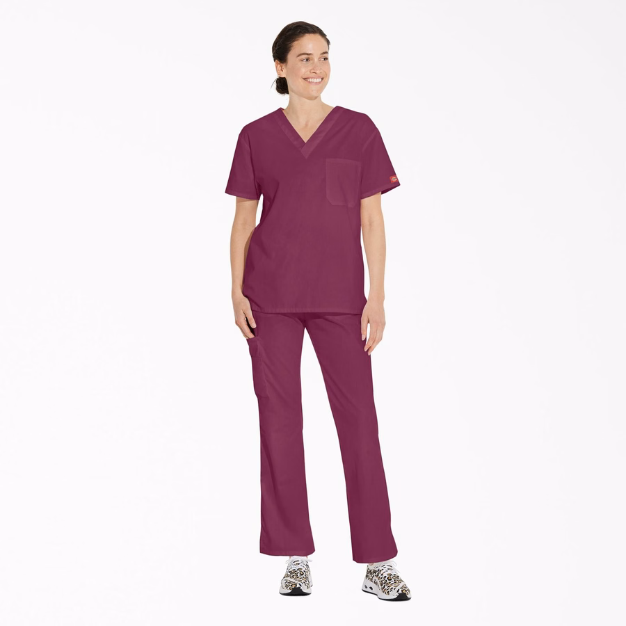 Unisex Μπλούζα Scrub με V-Neck και EDS Signature